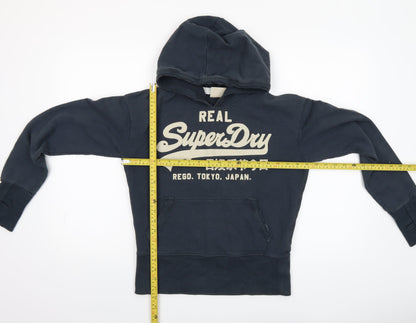 Womens UK Size S Superdry Blue Pullover Hoodie