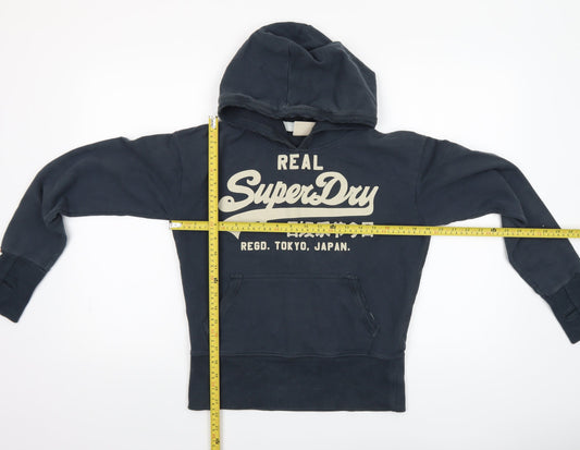 Womens UK Size S Superdry Blue Pullover Hoodie
