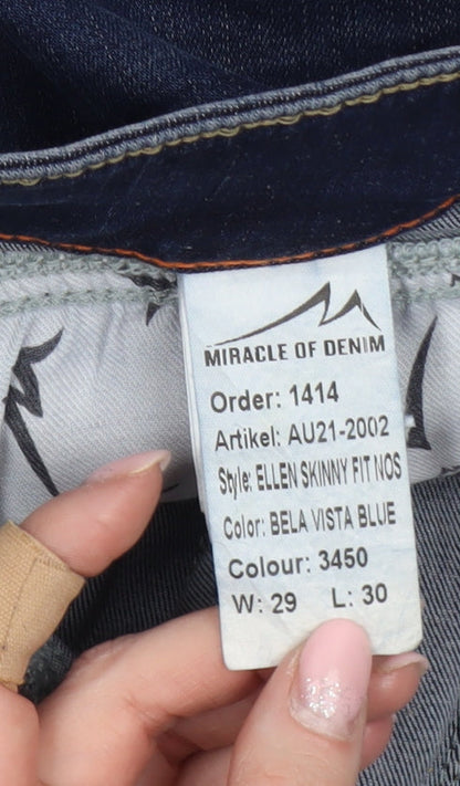 Womens UK Size 10 Miracle of Denim Slim Fit Skinny Blue Jeans