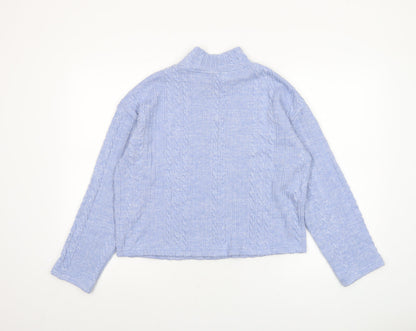 Womens UK Size S New Look Blue Pullover Sweatshirt