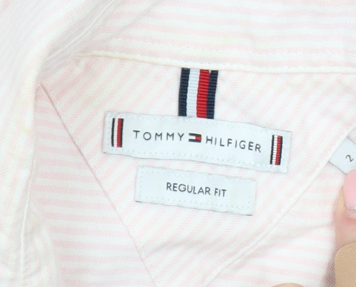 Womens UK Size 2 Tommy Hilfiger Pink Basic Button-Up