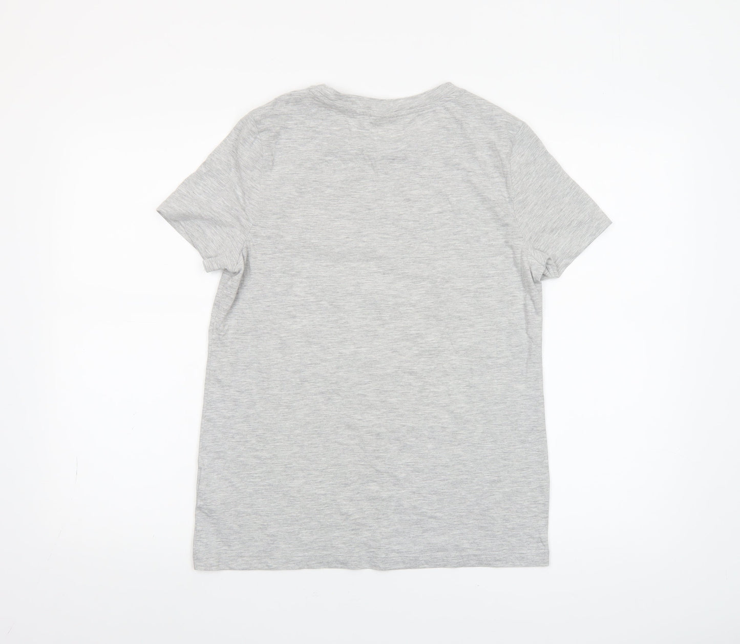 Womens UK Size 8 Disney Grey Basic T-Shirt