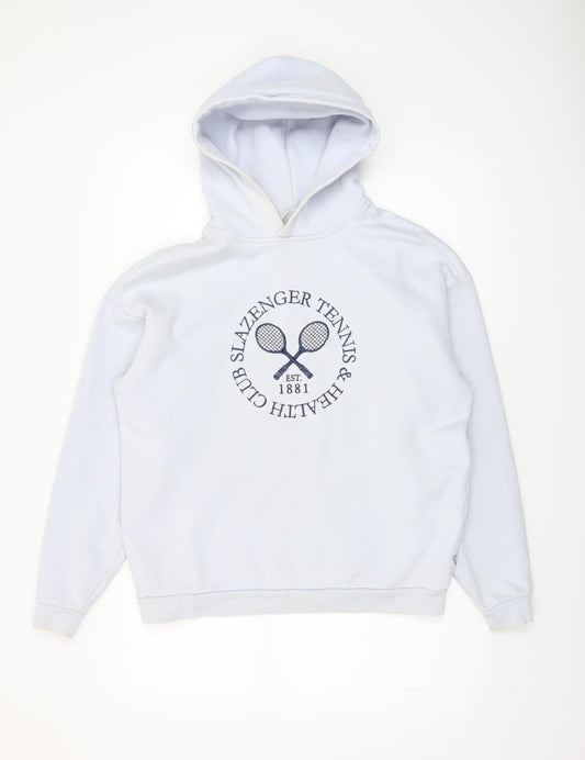 Womens UK Size 8 Slazenger White Pullover Hoodie