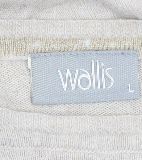 Womens UK Size L Wallis Beige Pullover Jumper