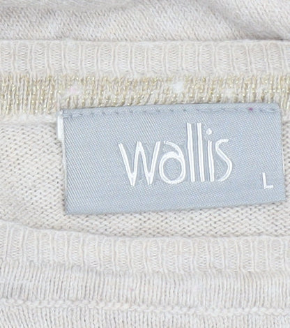 Womens UK Size L Wallis Beige Pullover Jumper
