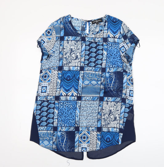 Womens UK Size 12 Marc Angelo Blue Tunic Blouse