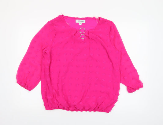 Womens UK Size 10 Gerard Pink Tunic Blouse