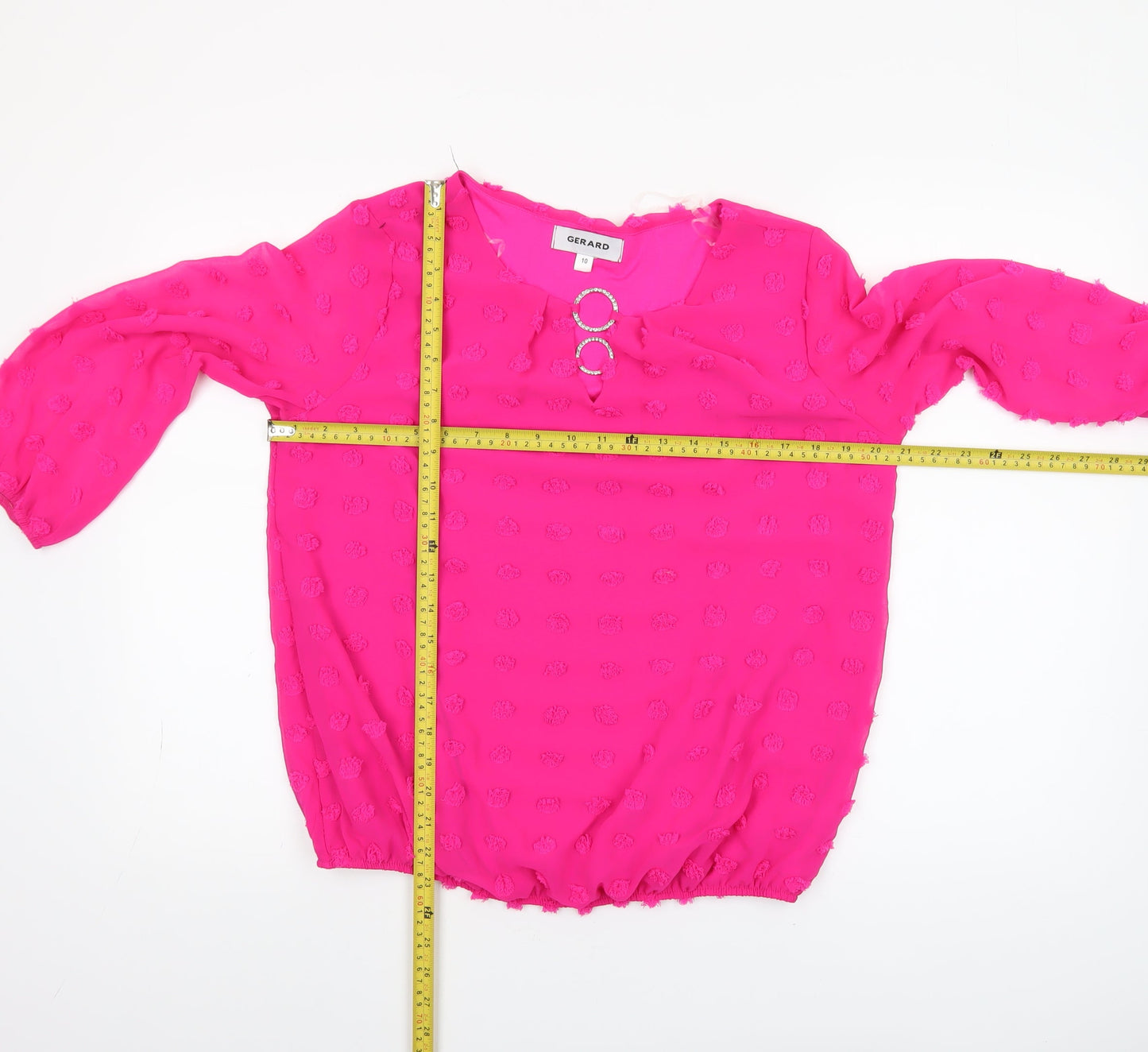 Womens UK Size 10 Gerard Pink Tunic Blouse