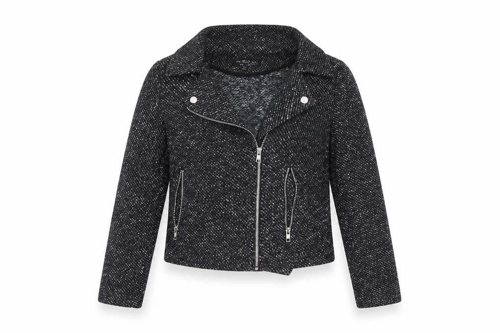 Womens UK Size 8 Miss Selfridge Black Biker Coat