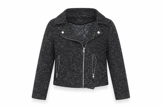 Womens UK Size 8 Miss Selfridge Black Biker Coat