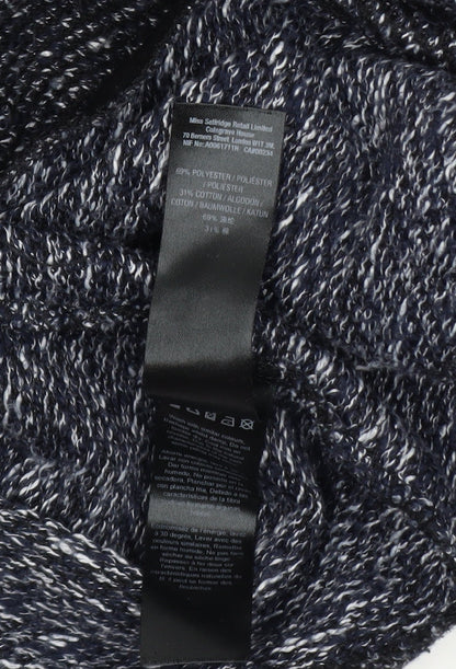 Womens UK Size 8 Miss Selfridge Black Biker Coat