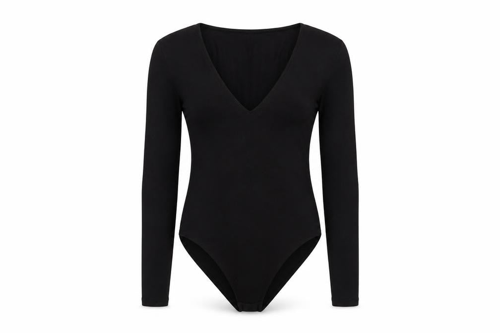 Womens UK Size XS H&M One-Piece Black Bodysuit