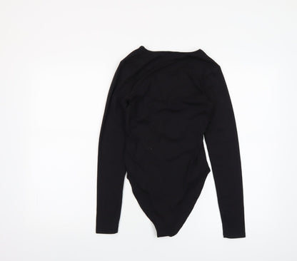 Womens UK Size XS H&M One-Piece Black Bodysuit