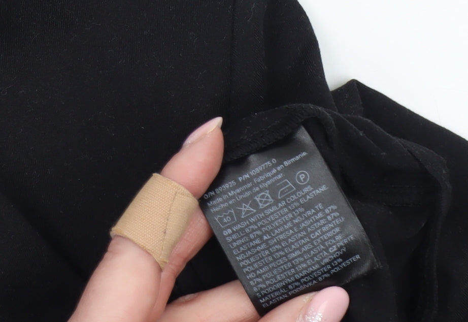 Womens UK Size XS H&M One-Piece Black Bodysuit