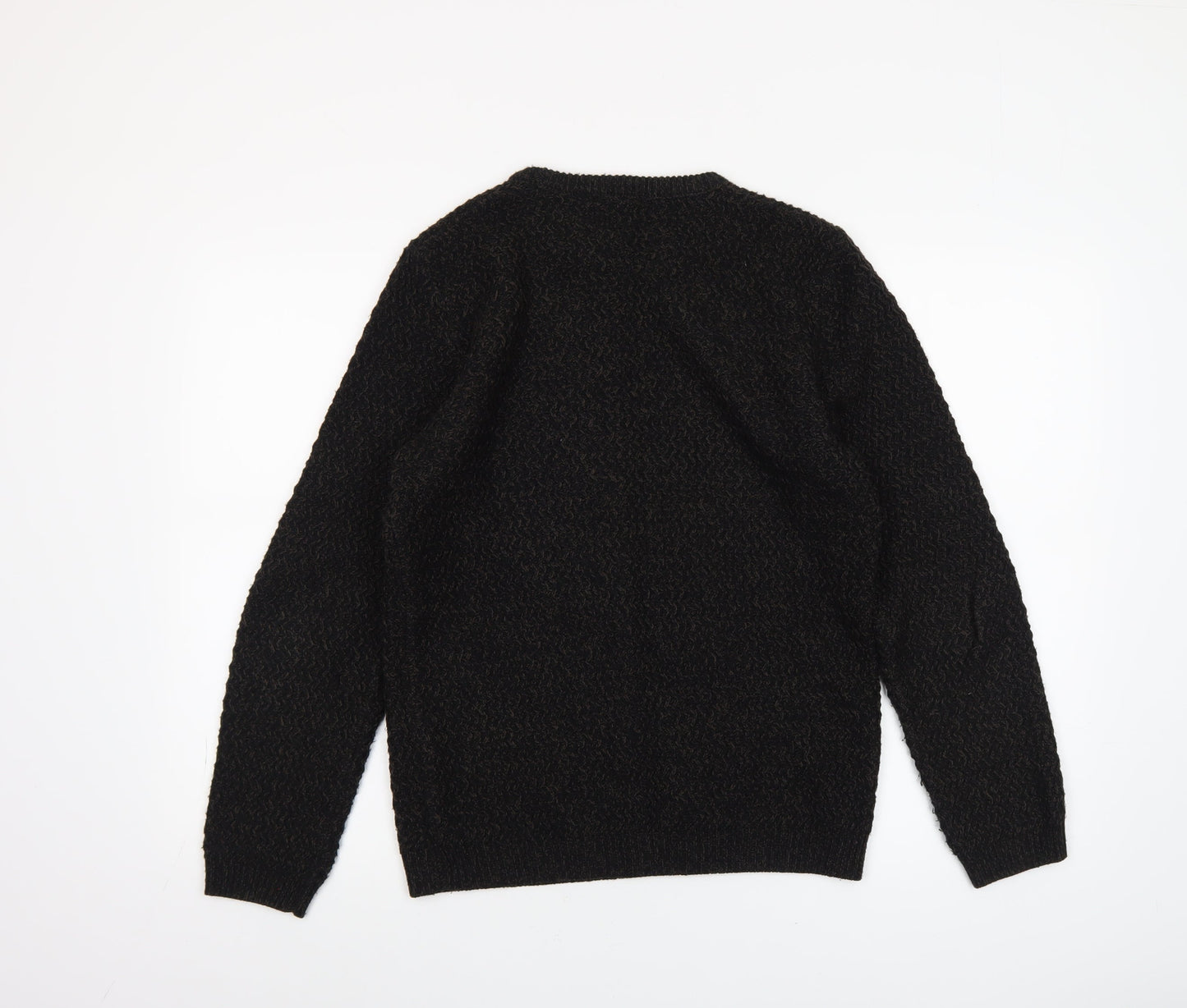 Mens UK Size S River Island Black Pullover Jumper