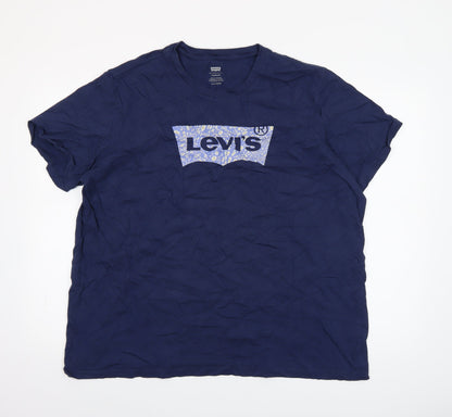 Womens UK Size 2XL Levi's Blue Basic T-Shirt