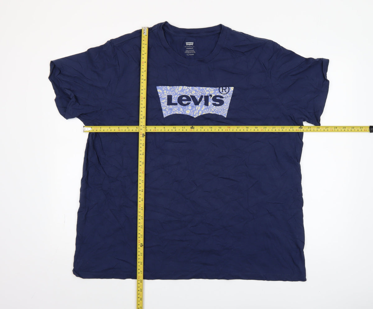 Womens UK Size 2XL Levi's Blue Basic T-Shirt