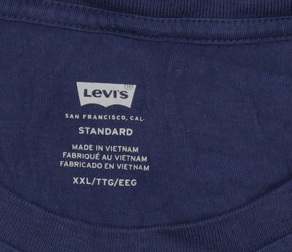 Womens UK Size 2XL Levi's Blue Basic T-Shirt