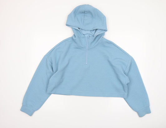 Womens UK Size S Monki Blue Pullover Hoodie