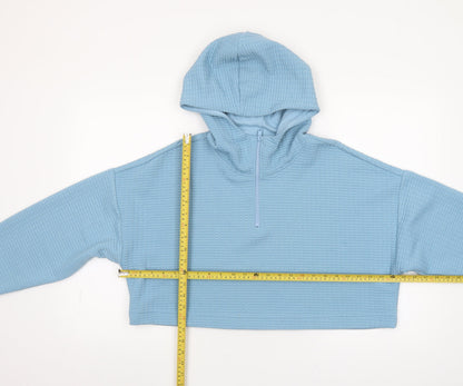 Womens UK Size S Monki Blue Pullover Hoodie