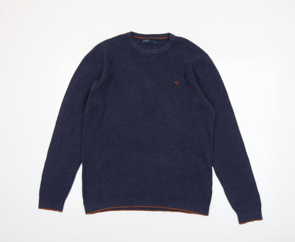 Mens UK Size L Easy Blue Pullover Jumper