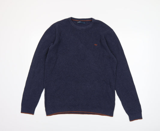 Mens UK Size L Easy Blue Pullover Jumper