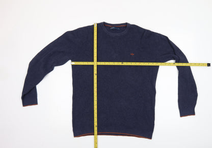 Mens UK Size L Easy Blue Pullover Jumper