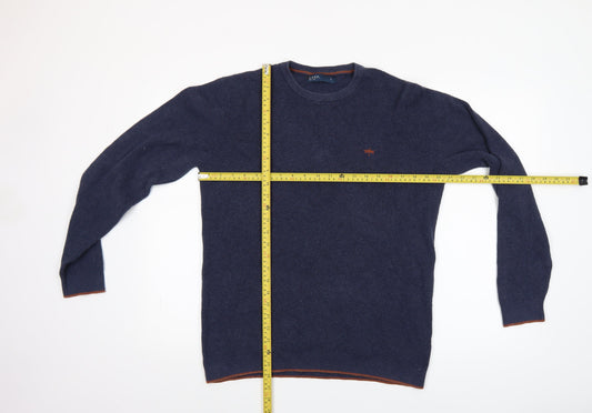 Mens UK Size L Easy Blue Pullover Jumper