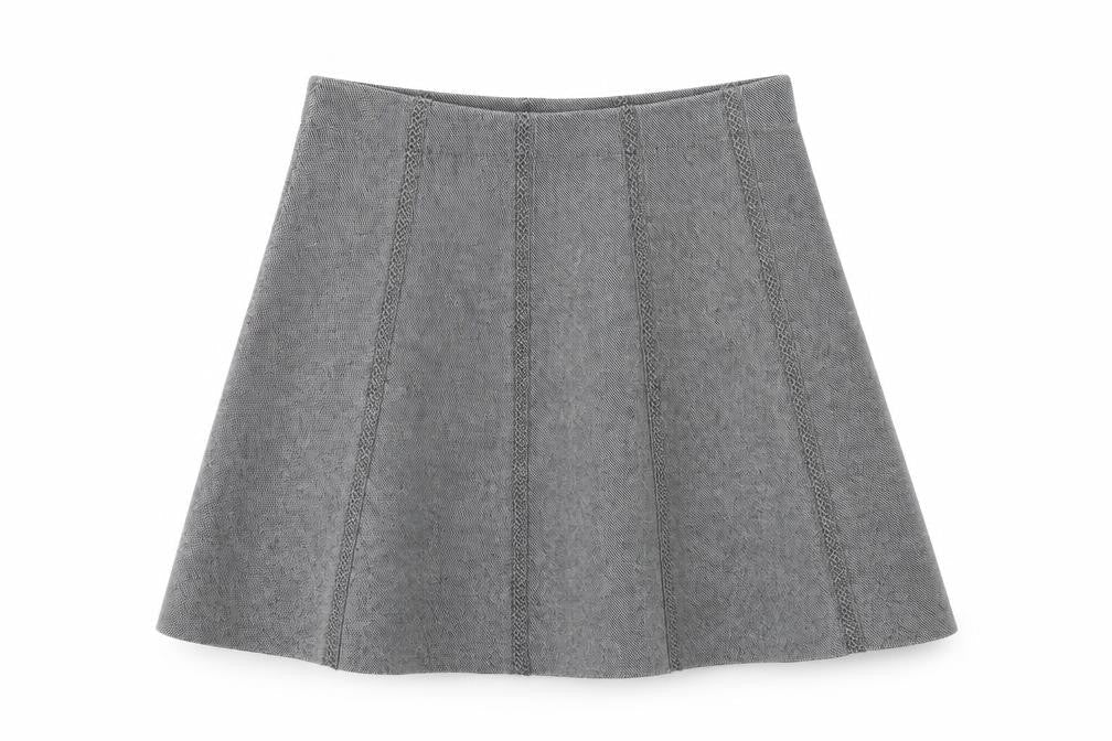 Womens UK Size 12 Zara A-Line Knit Skirt