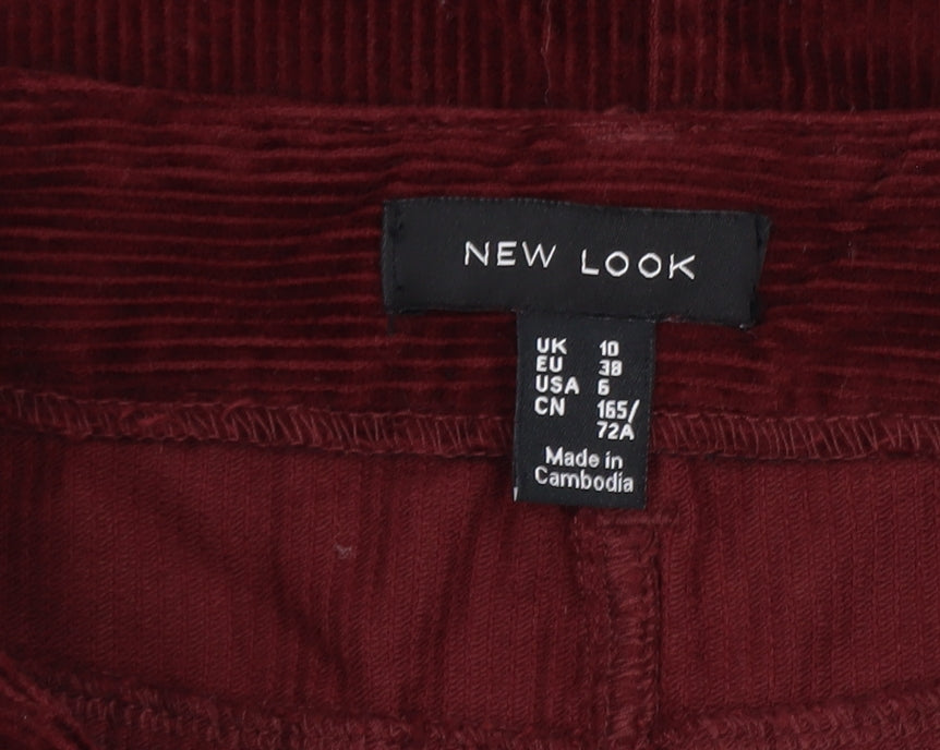 Womens UK Size 10 New Look Straight & Pencil Corduroy Skirt