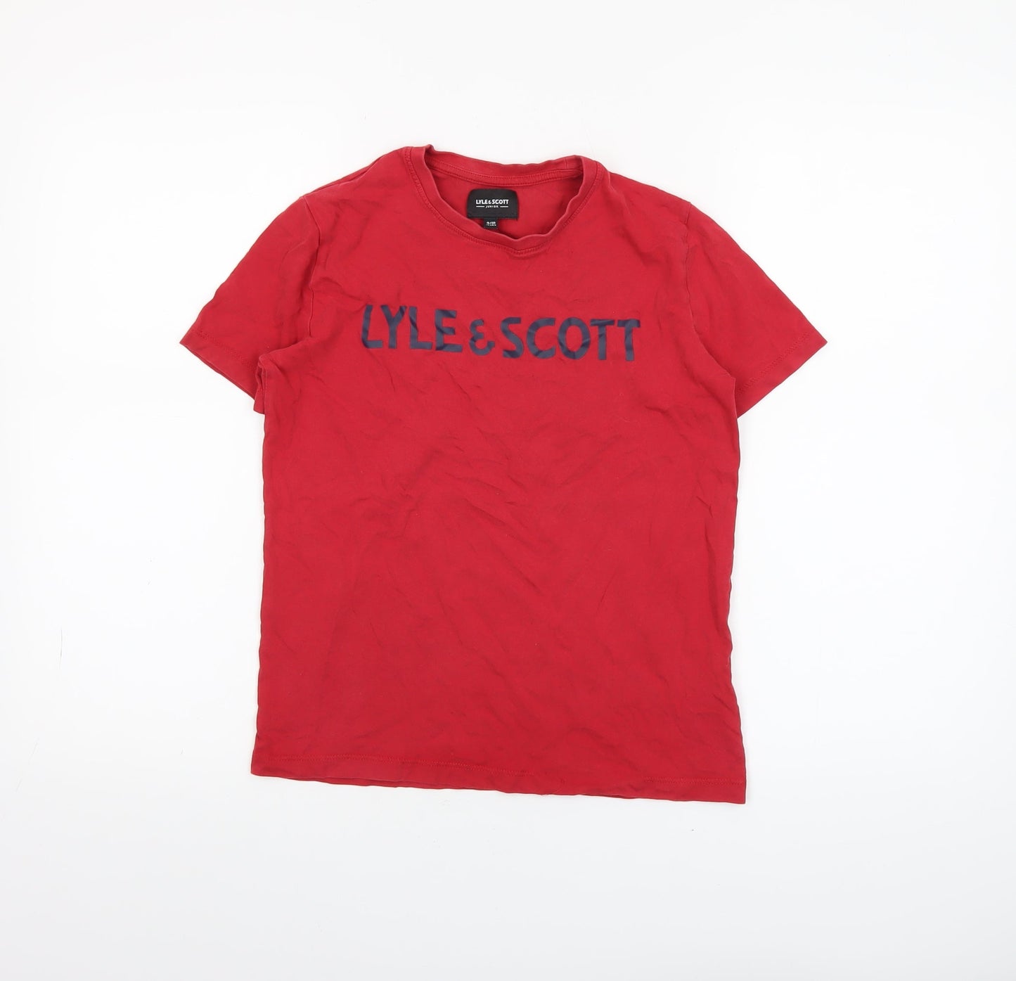 Boys UK Size 9-10 Years Lyle & Scott Red Basic T-Shirt