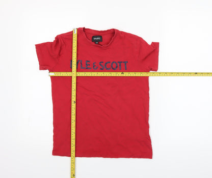 Boys UK Size 9-10 Years Lyle & Scott Red Basic T-Shirt