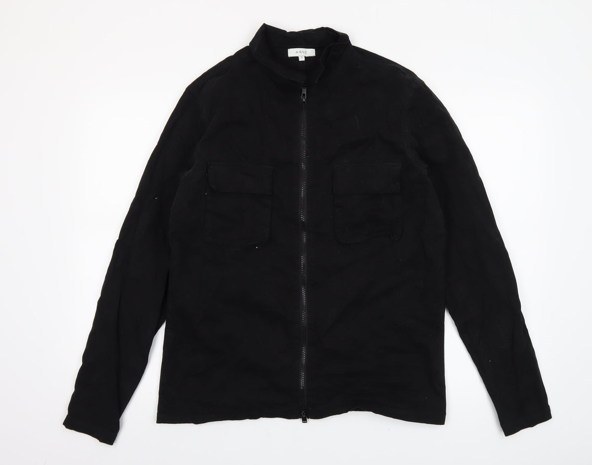 Mens UK Size S ARNE Black Basic Jacket