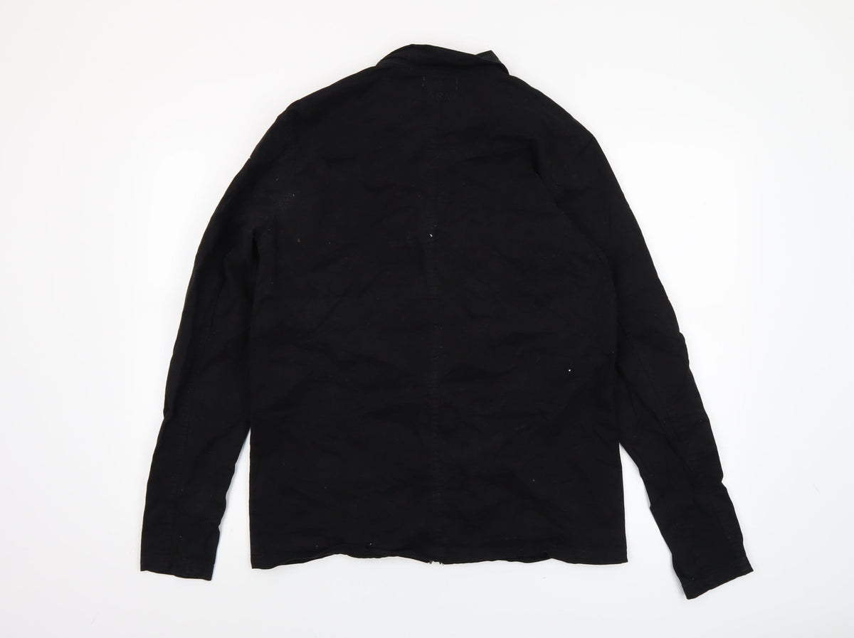Mens UK Size S ARNE Black Basic Jacket