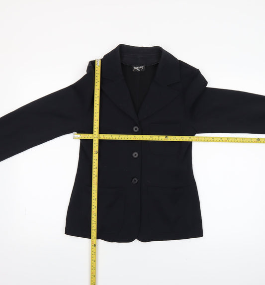 Impulse Women's Black Single-Breasted Blazer Jacket Size S
