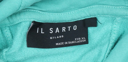 Womens UK Size 16 Il Sarto Green Pullover Hoodie