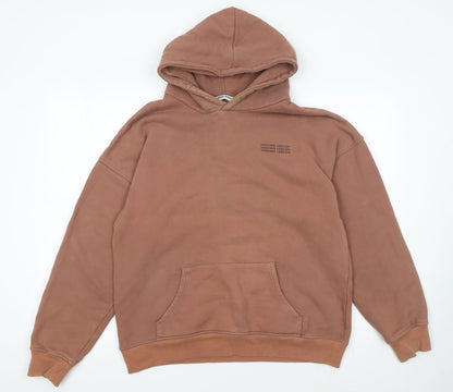 Womens UK Size L Another Version Brown Pullover Hoodie
