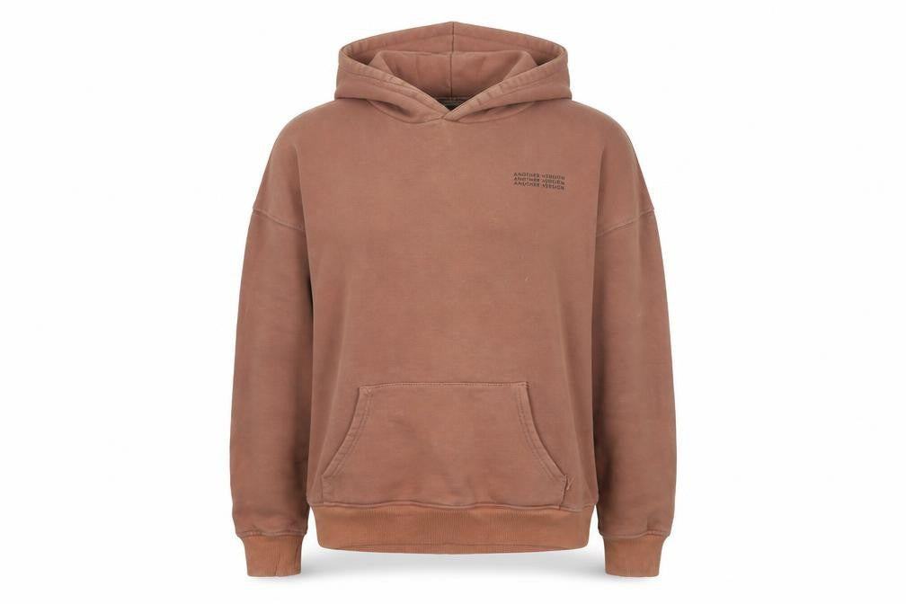 Womens UK Size L Another Version Brown Pullover Hoodie