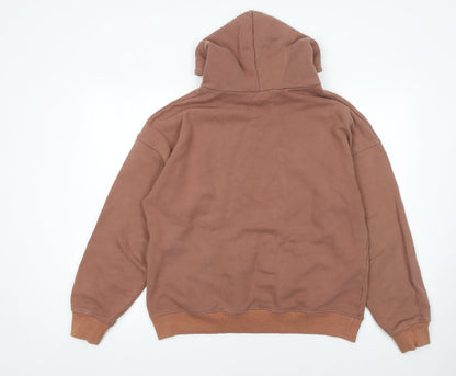 Womens UK Size L Another Version Brown Pullover Hoodie