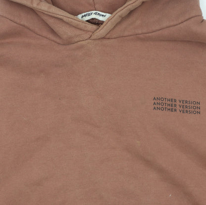 Womens UK Size L Another Version Brown Pullover Hoodie