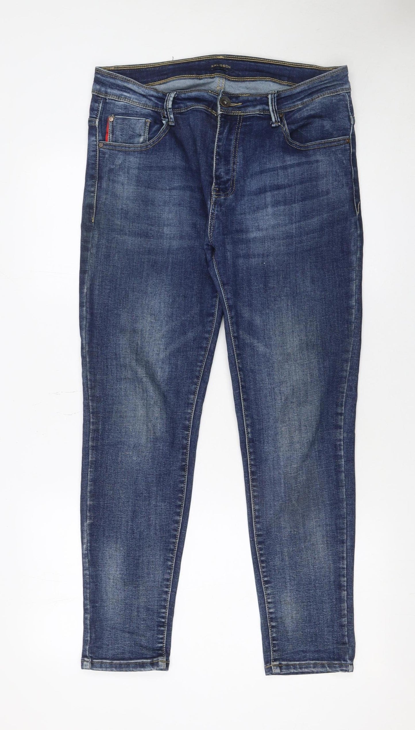 Womens UK Size 12 Kalisson Slim Fit Skinny Blue Jeans