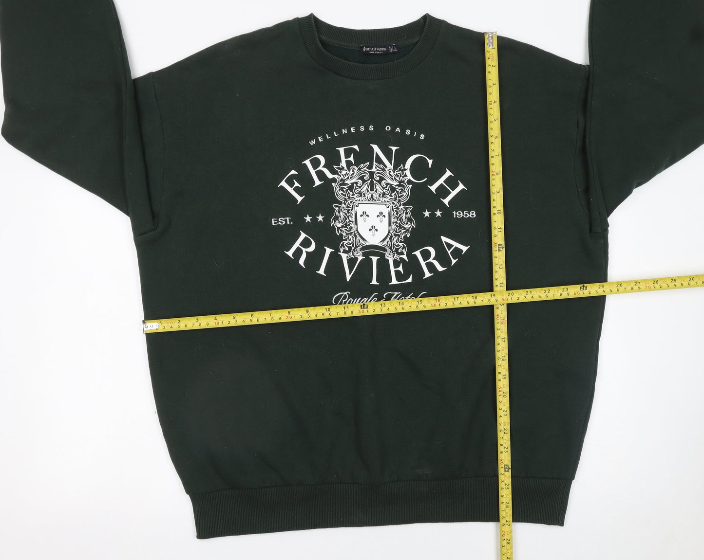 Womens UK Size L Stradivarius Black Pullover Sweatshirt