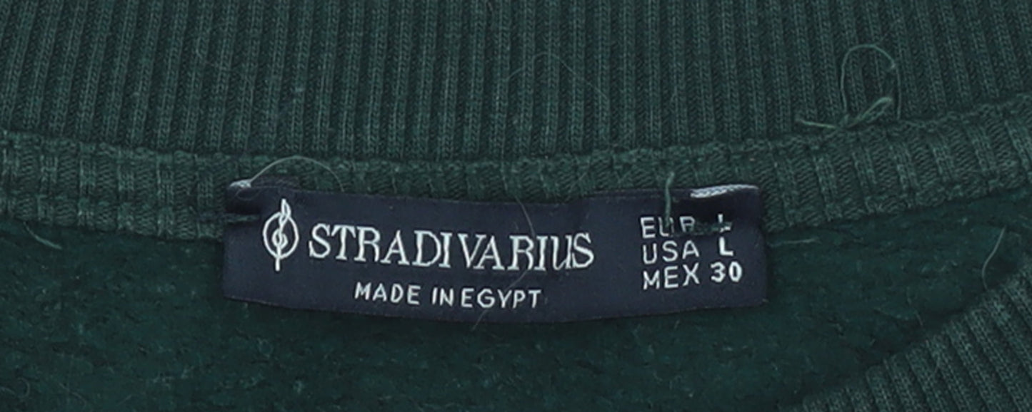 Womens UK Size L Stradivarius Black Pullover Sweatshirt