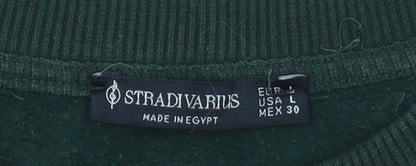 Womens UK Size L Stradivarius Black Pullover Sweatshirt