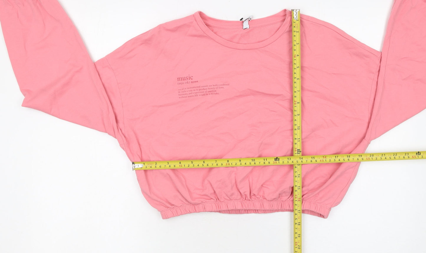 Womens UK Size M ONLY Neon & Nylon Pink Pullover Sweatshirt