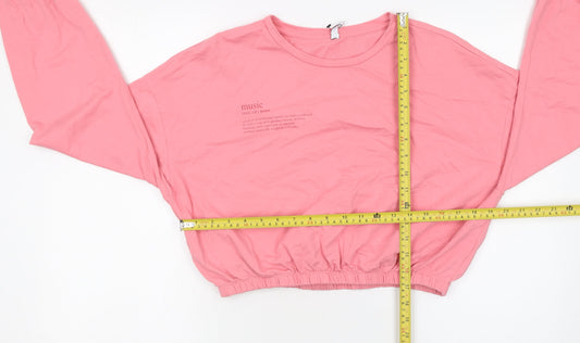 Womens UK Size M ONLY Neon & Nylon Pink Pullover Sweatshirt