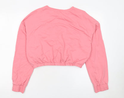 Womens UK Size M ONLY Neon & Nylon Pink Pullover Sweatshirt