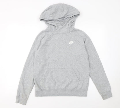 Womens UK Size S Nike Grey Pullover Hoodie