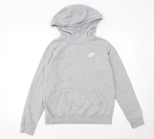 Womens UK Size S Nike Grey Pullover Hoodie