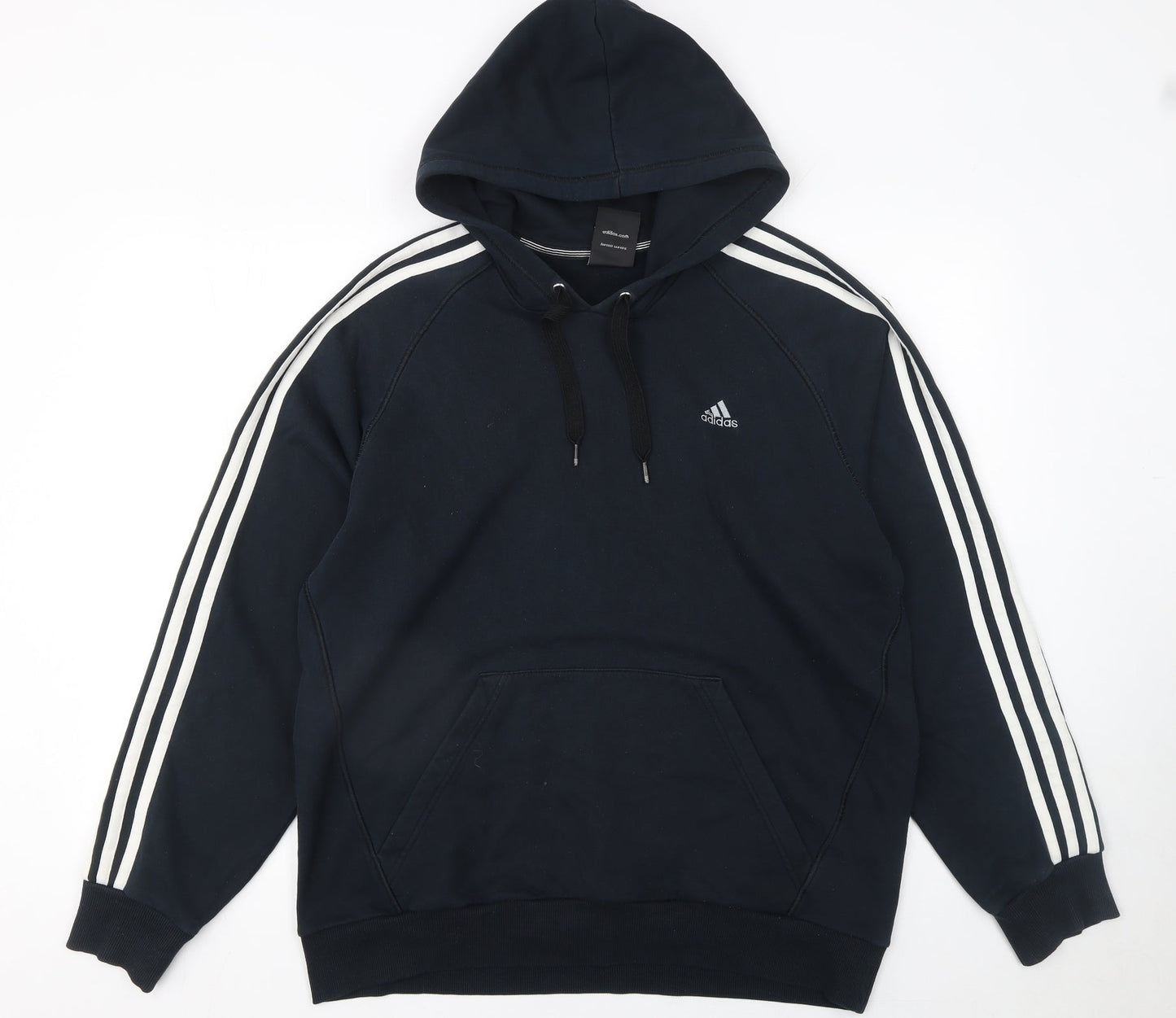 Mens UK Size L adidas Blue Pullover Hoodie
